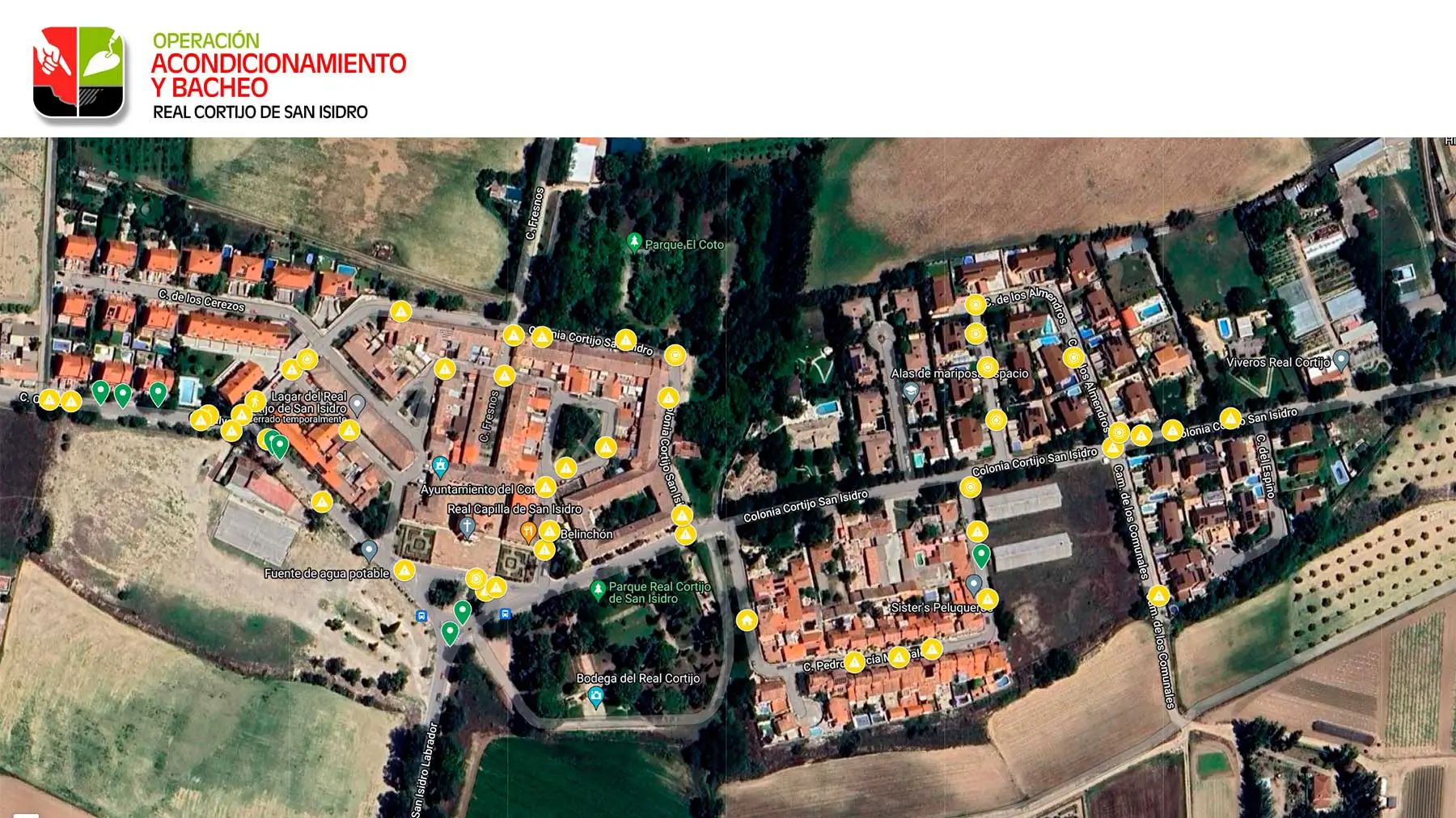 Real Cortijo de San Isidro - operacion baches mapa