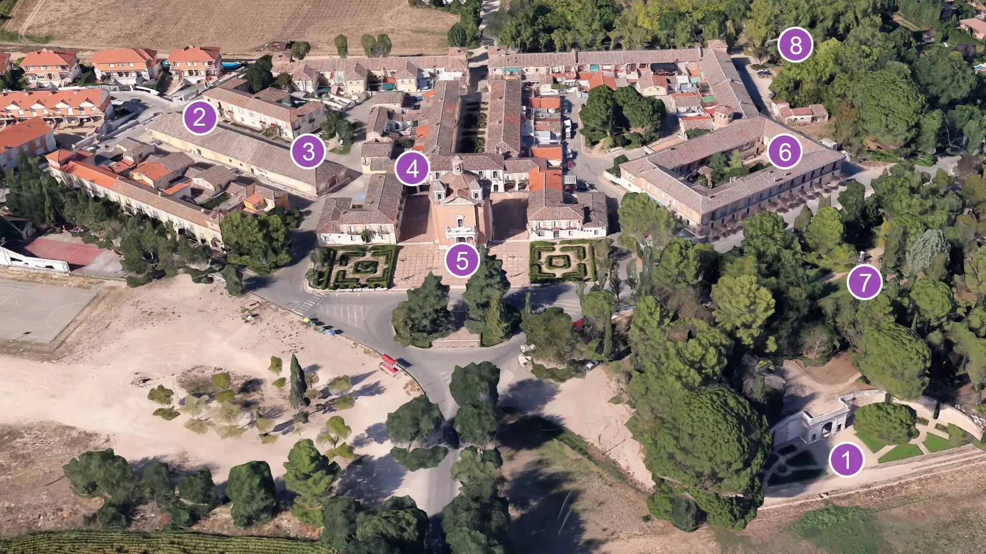 Plano Lugares de Interés Real Cortijo de San Isidro 